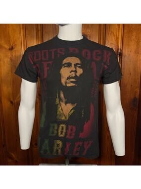 Bob Marley S Graphic T-Shirt Black Rasta Rock Tee